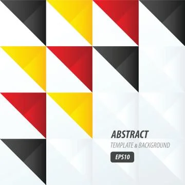 Triangle pattern design  yellow, black, red Stock Illustration