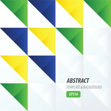 Triangle pattern design   yellow, blue, green Stock Illustration