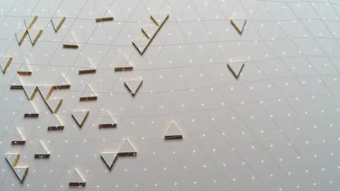 Triangle pattern on gray background,science and technology concept,3d renderi イラスト素材