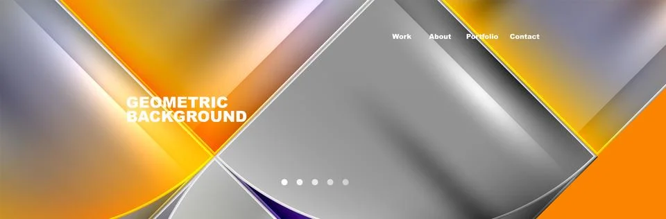 Triangle pattern with gray, yellow, and orange gradient 스톡 일러스트