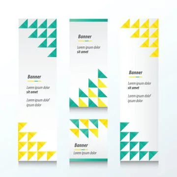 Triangle pattern  Green And Yellow color Stock Illustration