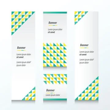 Triangle pattern  Green And Yellow Styles Stock Illustration