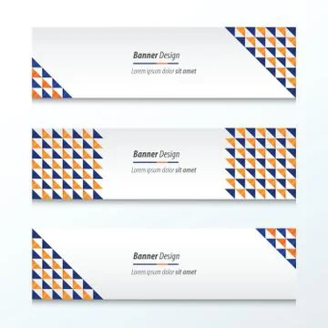 Triangle pattern   orange and blue Styles Illustrazione stock