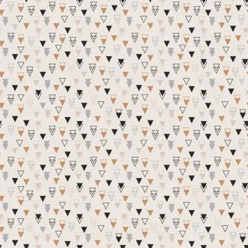 Triangle pattern in pastel colour. Abstract seamless vector background with Stock Illustration