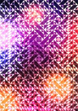 Triangle Pattern Poster Background Template - Vector Illustration Stock Illustration