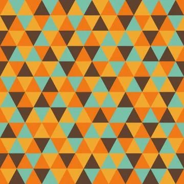 Triangle pattern with retro and fashion concept seamless background. Stock Illustration