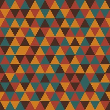 Triangle pattern with retro and fashion concept seamless background. 스톡 일러스트
