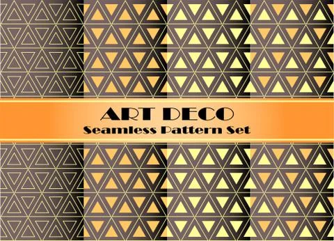 Triangle pattern set Illustrazione stock