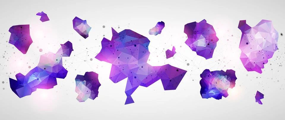 Triangle pattern shape for wallpaper. Illustration low poly, polygonal design Stock Illustration