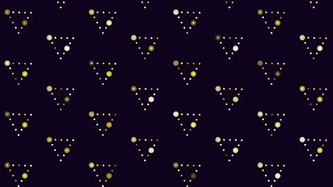 Triangle pattern of small green dots on a black and white background Stock Footage 322774508