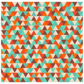 Triangle pattern, vector polygon colorful seamless background Stock Illustration