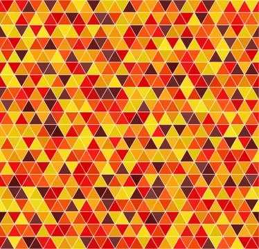 Triangle pattern. Vector seamless background. Autumn colors Illustrazione stock