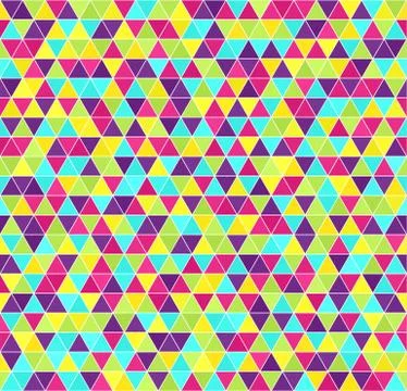 Triangle pattern. Vector seamless geometric background Stock Illustration