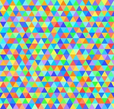 Triangle pattern. Vector seamless rainbow background Stock Illustration