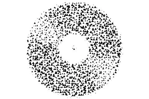 Triangle Pattern Vinyl Record Abstract Art Stock Illustration