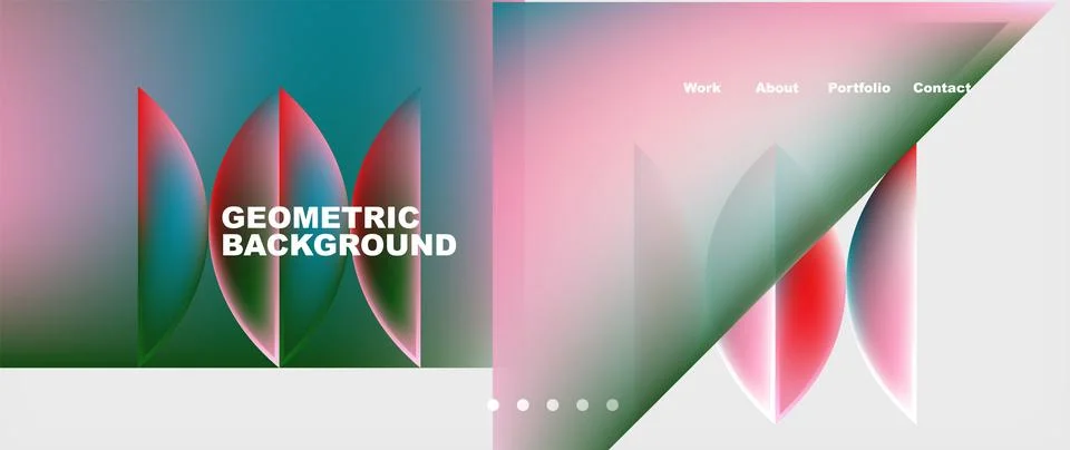 Triangle pattern with violet and magenta hues on rectangle display device イラスト素材