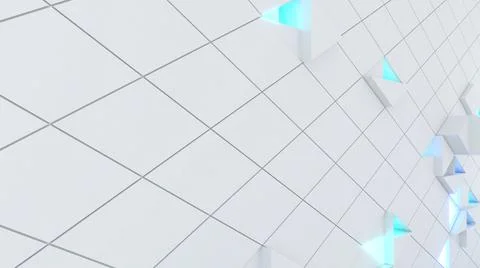 Triangle pattern on white background,science and technology concept,neon ligh Stock Illustration