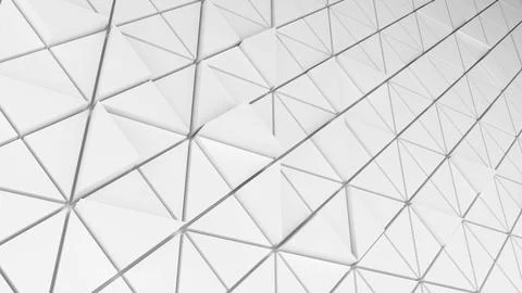 Triangle pattern on white background,science and technology concept,3d render Stock Illustration