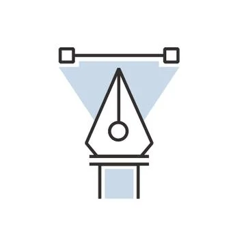Triangle pen tool  icon Illustrazione stock
