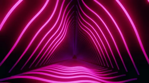 Triangle Pink Tunnel Vídeo Stock 265441622