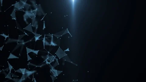 Triangle Plexus Network Connections. Plexus Abstract Background, Slow Rotating Stock Footage 70330230