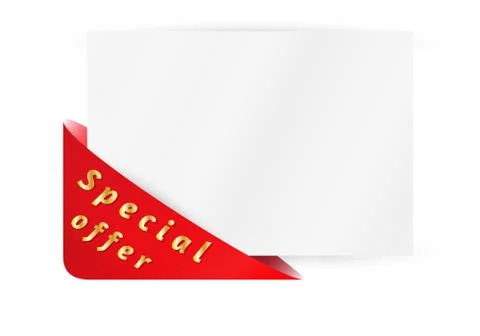 Triangle pocket with special offer Stock Illustration