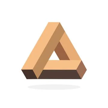 Triangle polygon logo image. vector illustration Stock Illustration