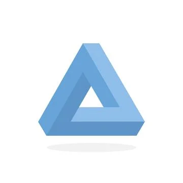 Triangle polygon logo image. vector illustration Stock Illustration