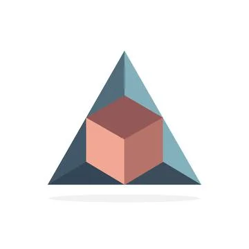 Triangle polygon logo image. vector illustration Stock Illustration
