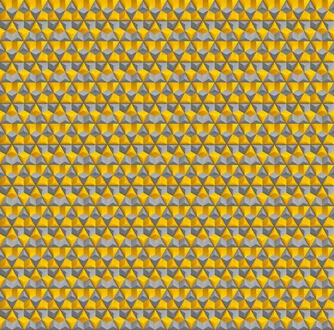 Triangle, polygon - seamless background - gray and yellow design Stock Illustration