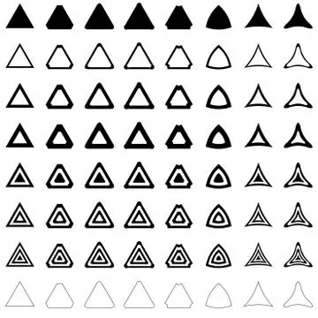 Triangle polygon set 스톡 일러스트