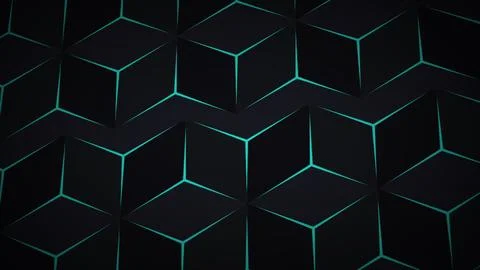 Triangle polygon technology background pattern. Isometric gradient glowing .. Illustrazione stock