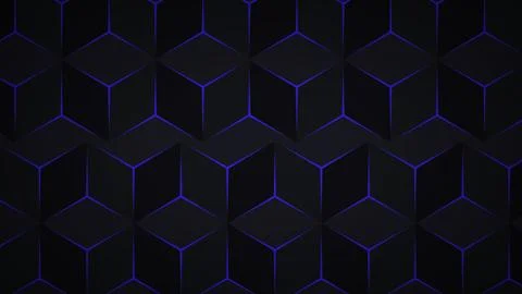 Triangle polygon technology background pattern. Isometric gradient glowing .. Stock Illustration