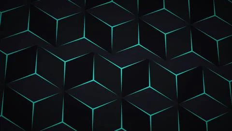 Triangle polygon technology background pattern. Isometric gradient glowing .. Stock Illustration