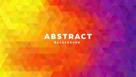 Triangle polygonal abstract background. Colorful gradient design. Low poly shape Stock Illustration