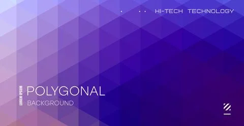 Triangle polygonal abstract background. Colorful gradient design. Low poly sh Stock Illustration