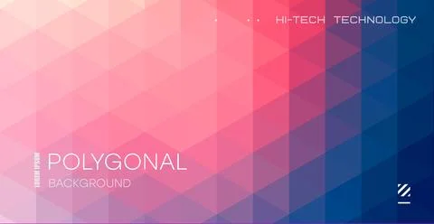 Triangle polygonal abstract background. Colorful gradient design. Low poly sh 스톡 일러스트