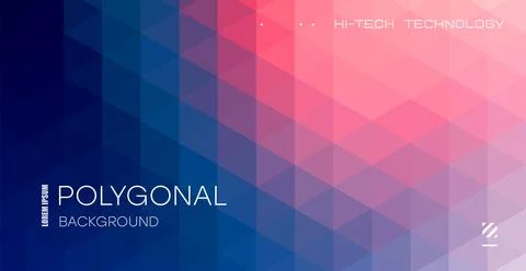 Triangle polygonal abstract background. Colorful gradient design. Low poly sh 스톡 일러스트