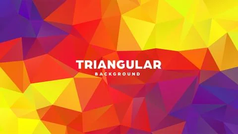 Triangle polygonal abstract geometric background. Colorful gradient design. Low イラスト素材