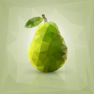 Triangle polygonal fruit illustration. Stock Illustration