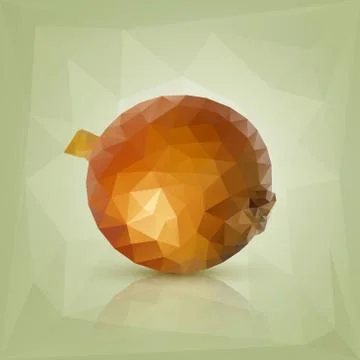 Triangle polygonal onion illustration. Stock Illustration