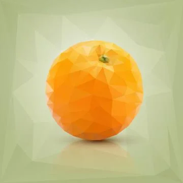 Triangle polygonal orange illustration. Stock Illustration