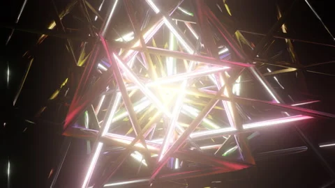 Triangle Psychedelic kaleidoscope patterns animation geometric colorful Stock Footage 201521255