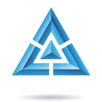 Triangle Pyramid Abstract Icon Stock Illustration