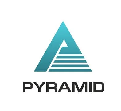 Triangle pyramid icon or abstract mountain symbol Stock Illustration