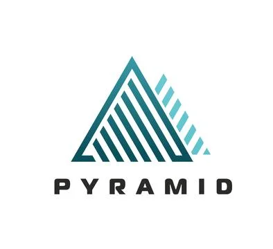 Triangle pyramid icon or mountain symbol Illustrazione stock
