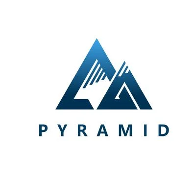 Triangle pyramid or mountain icon Ilustração Stock