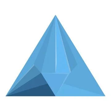 Triangle pyramide icon cartoon vector. Stone gem Stock Illustration
