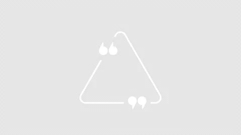 Triangle quote mark graphic animation. Alpha channel. Transparent background Stock Footage 316982922