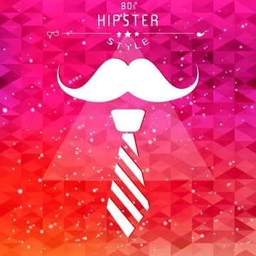 Triangle retro hipster vector background. Stock Illustration